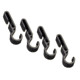 Nitecore NHC10 Helmet Clip, 4 Piece Set, Black NITECORE-NHC10-4PC
