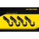 Nitecore NHC10 Helmet/Hard Hat Clips for Headlamps, 4 Per Pack, Black, 6952506492428