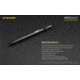 Nitecore NTP31 Bolt Action Tactical Pen, Black, 6952506494149
