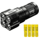Nitecore TM28 Tiny Monster 6000 Lumen Quad Ray Flashlight, Black, 6952506402953