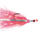 No Alibi Alien Jig Inshore Series, Style AJPP, Pearl Red Skirt, 3/8 oz Transparent Head, NA-AJPP-3/8