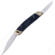 No Box Tools Whittler Blue Folding Knife, Satin finish 5Cr15MoV stainless clip and sheepsfoo, Blue wood handle, 01-0009