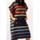Nomadix Changing Poncho, Pinstripes Multi, Meduim/Large, CP-STRP-110