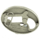 North American Arms 1 1/8 Long Rifle Ova Ornate Belt Buckle w/ Secure Clip Release, Fits Belts 1 Inch to 1 1/2 Inch, Steel, NAABBO-L