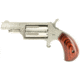 North American Arms Mini Combo Revolver, .22 Long Rifle/.22 Winchester Magnum Rimfire, 1.65in Barrel, Fixed, Stainless Frame, Wood Grip, 5 Round Cylinder, NAA22MC