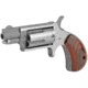 North American Arms Mini Revolver, .22 Winchester Magnum Rimfire, 1.12in Barrel, X-Large, Fixed, Stainless Frame, Wood Grip, 5 Round Cylinder, NAA22MS