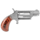North American Arms Mini Revolver, .22 Winchester Magnum Rimfire, 1.12in Barrel, X-Large, Fixed, Stainless Frame, Wood Grip, 5 Round Cylinder, NAA22MS
