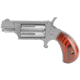 North American Arms Mini Revolver, .22 Winchester Magnum Rimfire, 1.12in Barrel, X-Large, Fixed, Stainless Frame, Wood Grip, 5 Round Cylinder, NAA22MS