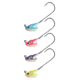 Northland Stand Up Fire Ball Long Shank Jig, 1/8 oz Number 2/0 Long Shank Hook, Assorted UV, 4 Card, FBSLS3-4-99UV