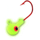 Northland Super-Glo Jig 1/4 Oz, 2/0 Red Hook, 4/Cd Super-Glo Chartreuse, GB4-4-10