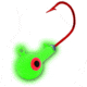 Northland Super-Glo Jig 1/8 Oz, 1/0 Red Hook, 5/Cd Super-Glo Green, GB3-5-15