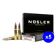 Nosler .308 Winchester 175 Grain Custom Competition Brass Cased Centerfire Rifle Ammo, 20 Rounds