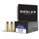 Nosler Defence 124 Grain 9mm +P Bonded Tipped Brass Cased Cased Pistol Ammo, 20 Rounds, 37151