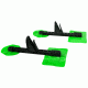 NRS Outlaw Kayak Foot Braces, Green 37321.01.102
