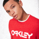 Oakley B1B Crew T-Shirt, Mens, Red Line, Extra Large, 472399-465-XL