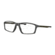 Oakley CHAMBER OX8138 Eyeglass Frames 813802-55 - Satin Pavement Frame, Clear Lenses