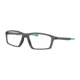 Oakley CHAMBER OX8138 Eyeglass Frames 813804-55 - Satin Grey Smoke Frame, Clear Lenses