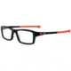 Oakley Chamfer Mens Eyeglasses, Matte Black/Neon Red Frame, 51mm OX8039-0751