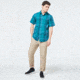Oakley Checked Woven Short Sleeve Shirt - Mens, Green Check, Extra Small, FOA400030-97N-XS