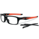 Oakley Crosslink 55mm Mens Eyeglasses, Polished Black/Orange Frame OX8030-0755