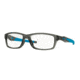 Oakley Crosslink Eyeglasses 803008-55 - Grey Smoke/Sky Blue Frame, Clear Lenses