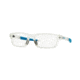 Oakley Crosslink Pitch Bifocal Prescription Eyeglasses 803711-52 - Frost/sky Blue Frame, Clear Lenses