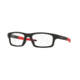 Oakley Crosslink Pitch Bifocal Prescription Eyeglasses 803713-52 - Satin Black/red Frame