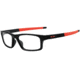 Oakley Crosslink Pitch Mens Eyeglasses, Satin Black/Neon Red Frame, 52mm OX8037-1052