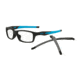 Oakley CROSSLINK RANGE A OX8044 Eyeglass Frames 804401-55 - Satin Black/Sky Blue Frame, Clear Lenses