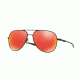 Oakley ELMONT M &amp; L OO4119 Sunglasses 411904-58 - Satin Black Frame, Ruby Iridium Lenses