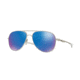 Oakley ELMONT M &amp; L OO4119 Sunglasses 411907-60 - Satin Chrome Frame, Sapphire Iridium Polarized Lenses