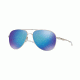 Oakley Elmont M &amp; L OO4119 Sunglasses 411915-58 - Satin Chrome Frame, Prizm Sapphire Polarized Lenses