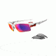 Oakley Fast Jacket XL Mens Sunglasses Polished White Frame, OO Red Polarized and Black Iridium Lens OO9156-22
