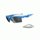 Oakley Fast Jacket XL Sunglasses, Sky Blue Frame, Black Irid + Clear Lens OO9156-04