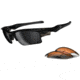 Oakley Fast Jacket XL Sunglasses - Polished Black w/ Black Iridium &amp; Persimmon Lenses OO9156-01
