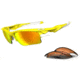 Oakley Fast Jacket XL Sunglasses - Lemon Peel Frame w/ Fire Iridium &amp; Persimmon Lenses OO9156-11