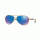 Oakley Feedback Womens Sunglasses 407917-59 - Polished Gold Frame, Sapphire Irid Polar Lenses