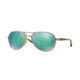 Oakley Feedback Womens Sunglasses 407920-59 - Polished Gold Frame, Jade Irid Polar Lenses