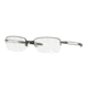 Oakley FRAG OX5045 Prescription Eyeglasses 504503-53 - Pewter Frame, Clear Lenses