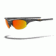 Oakley Half Jacket Jet Black Frame w/ Fire Lenses Sunglasses 03-613