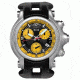 Oakley Holeshot Quartz Watch, Yellow Dial and Black Rubber Strap w/ Honed Case 10-219