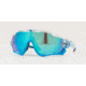 Oakley Jawbreaker OO9290 Sunglasses 929040-31 - Matte Clear Frame, Prizm Sapphire Lenses