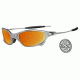 Oakley Juliet X Metal Polished Frame w/ Fire Polarized Lenses Sunglasses 04-147