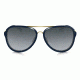 Oakley Kickback Sunglasses Satin Gold/Navy Frame, Black Grey Gradient Lens-OO4102-03