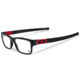 Oakley Marshal Mens Eyeglasses, Black/Ferrari Red Frame, 53mm OX8034-0953