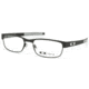 Oakley Metal Plate 53mm MatteBlack Frame w/ Sat Chr Single Vision Rx Eyeglasses OX5038-0153