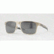 Oakley OO4123 Sunglasses 412303-55 - Satin Chrome Frame, Black Iridium Lenses