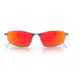 Oakley OO4141 Whisker Sunglasses - Mens, Matte Gunmetal Frame, Prizm Ruby Lens, 60, OO4141-414102-60