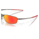 Oakley OO4141 Whisker Sunglasses - Mens, Matte Gunmetal Frame, Prizm Ruby Lens, 60, OO4141-414102-60