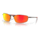 Oakley OO4141 Whisker Sunglasses - Mens, Matte Gunmetal Frame, Prizm Ruby Lens, 60, OO4141-414102-60